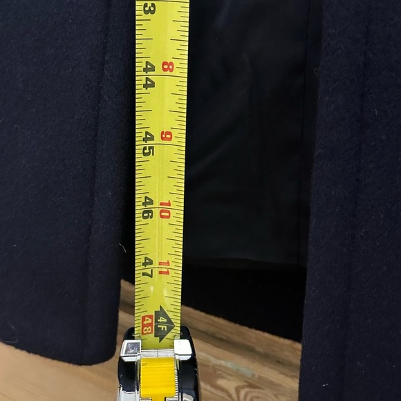 Tory Burch Navy Double Faced Wool Overcoat - Picture 6 of 16